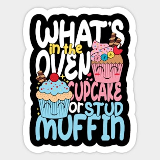 What's in the Oven Cupcake or Stud Muffin Sticker